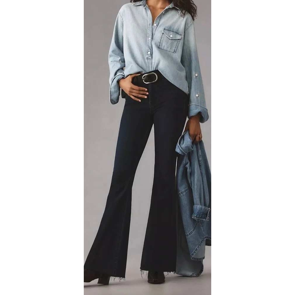 NEW Lil Mother Lil Weekender Fray Denim Jeans Chip On My Shoulder Womens 23 Dark